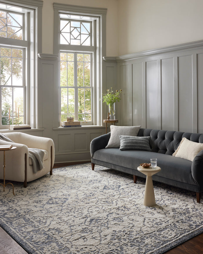 The Rug Corner Magnolia Home by Joanna Gaines x Loloi Gigi Ivory / Blue