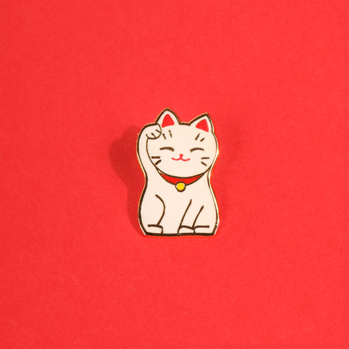 Japanese Lucky Cat Enamel Pin