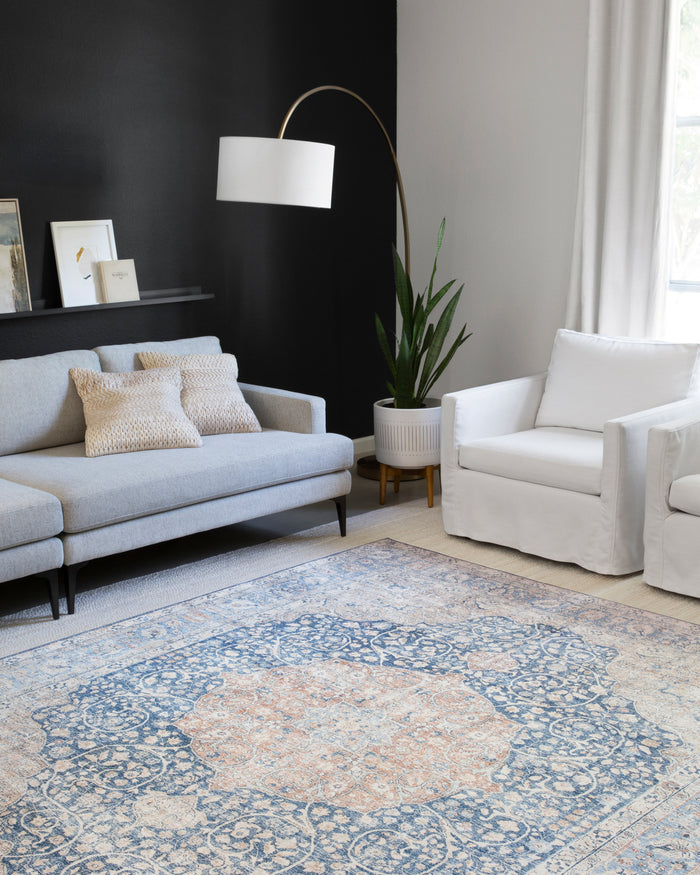 The Rug Corner Loloi II Layla Blue / Tangerine