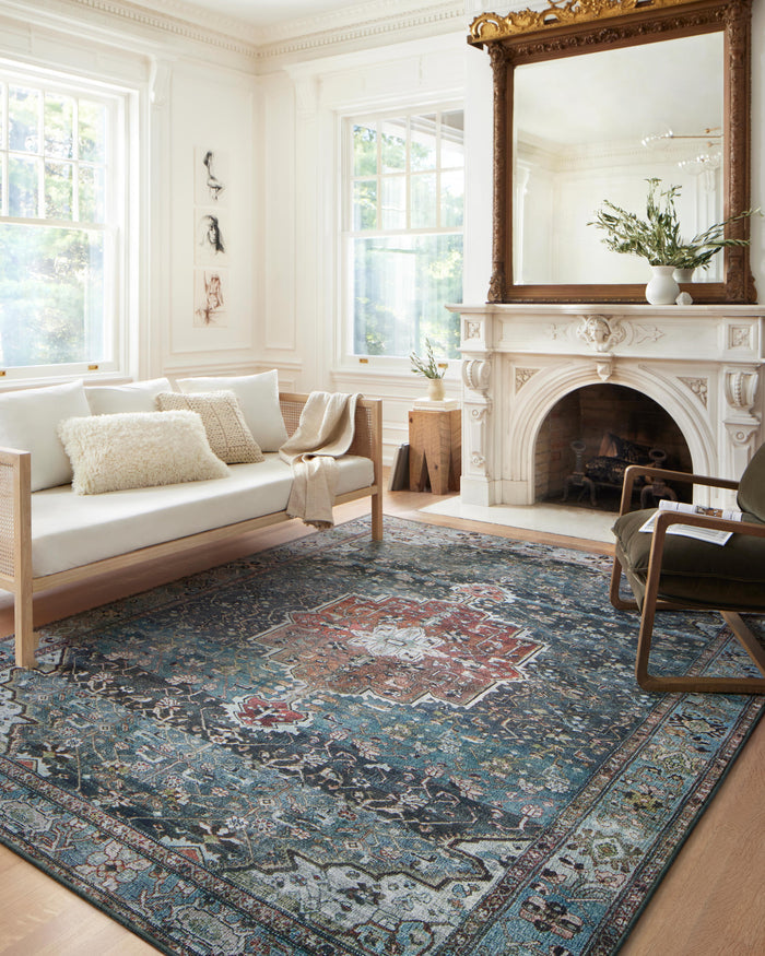 The Rug Corner Loloi II Margot Ocean / Brick