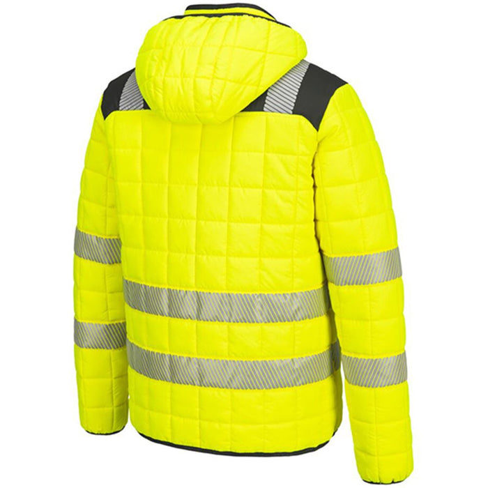 Portwest T165 PW3 Yellow Padded Lined Hi Vis Baffle Jacket