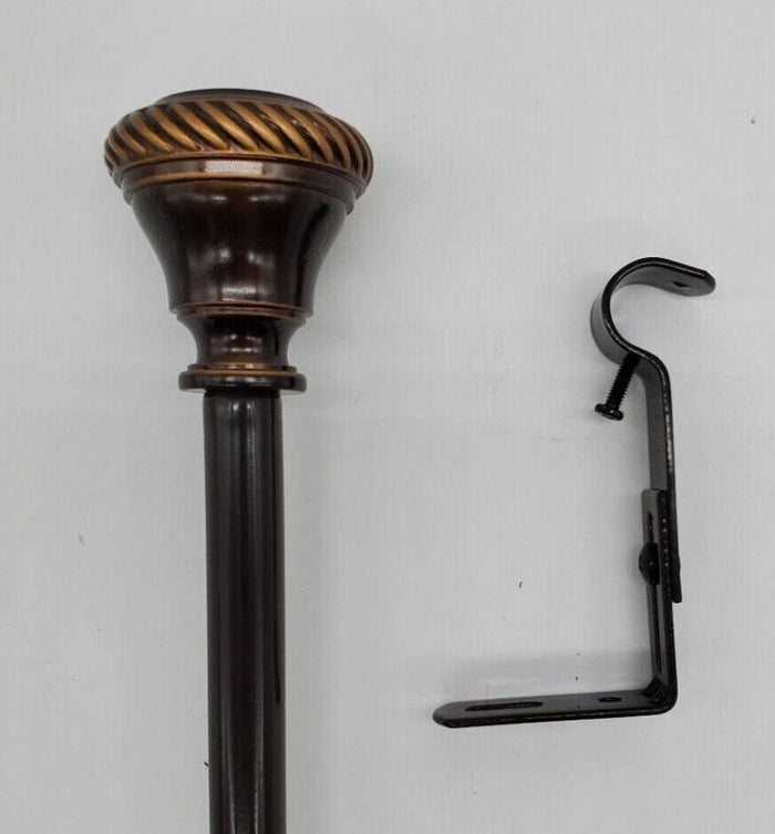 Urnst 5/8" Adjustable Curtain Drapery Rod - Bronze - Two Sizes - Wichita Home Outlet