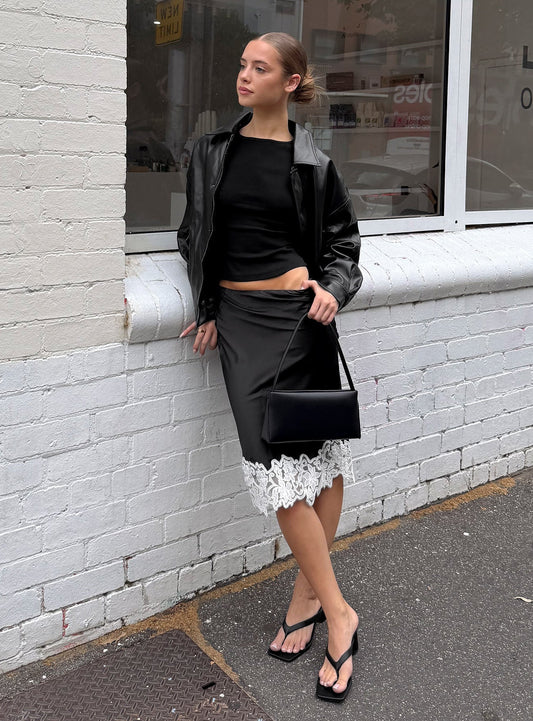 Anchored Midi Skirt Noir