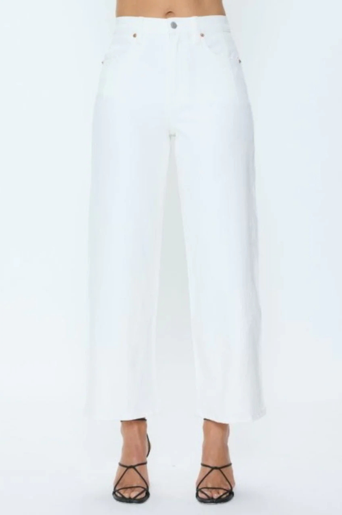 Kyra High Rise Bowed Ankle - Antique White
