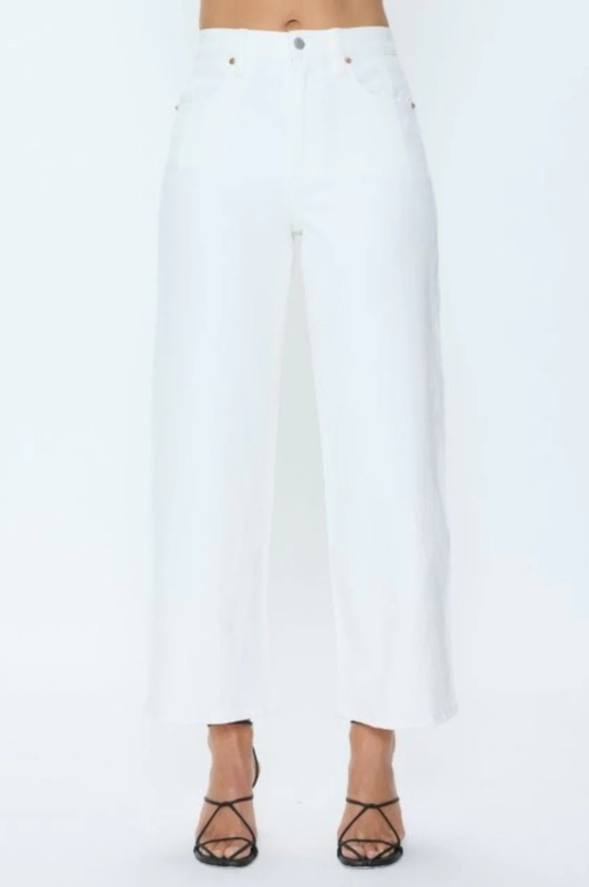Kyra High Rise Bowed Ankle - Antique White