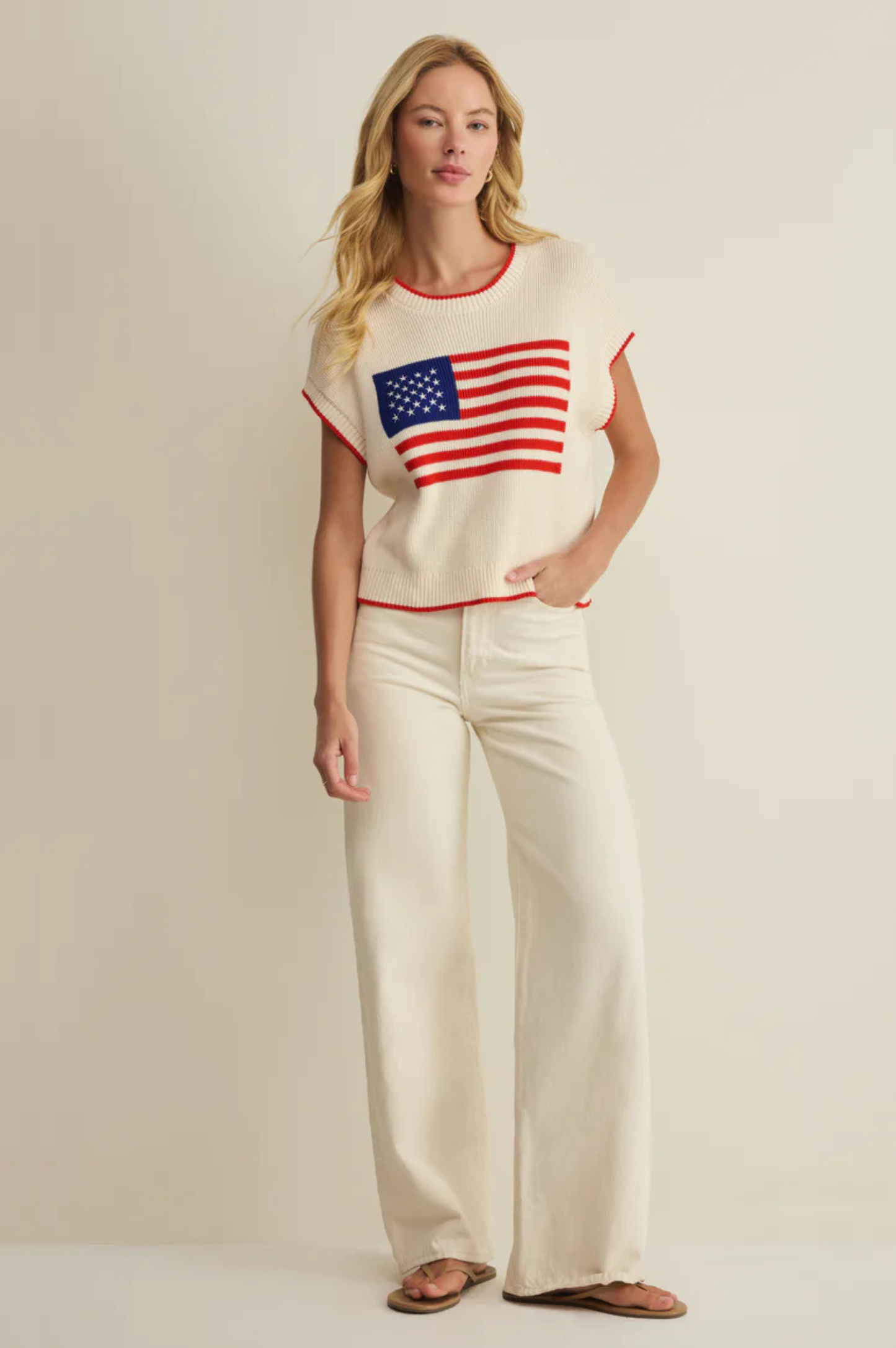 Sleeveless Patriot Sweater