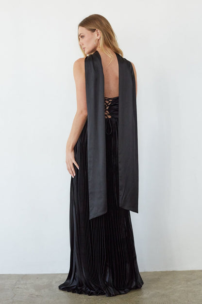 River Plisse Maxi Dress