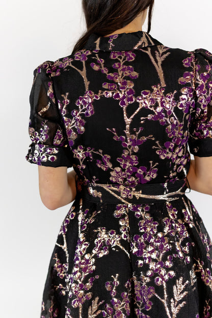 Luna Brocade Button Up Maxi