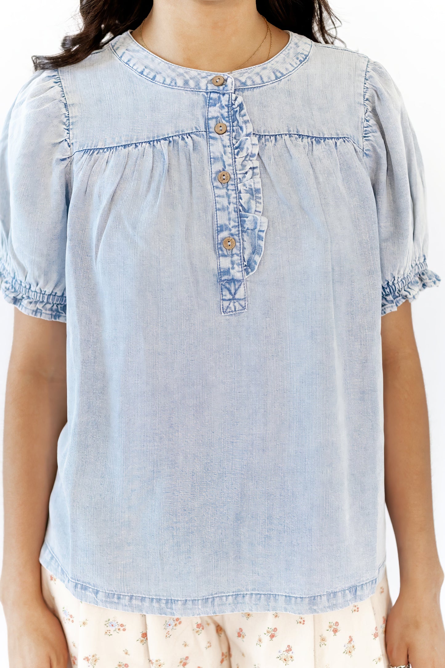Calia Denim Blouse  ⤫ Restocked