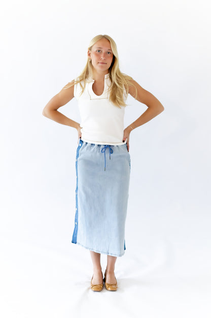 Quincy Split Neck Top