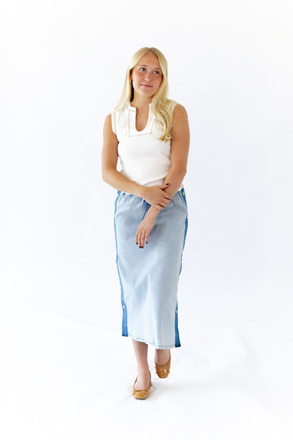 Quincy Split Neck Top