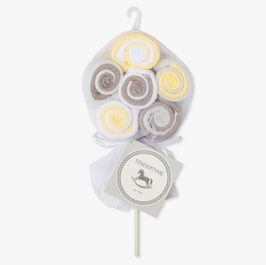 Baby Washcloth Lollipop Set