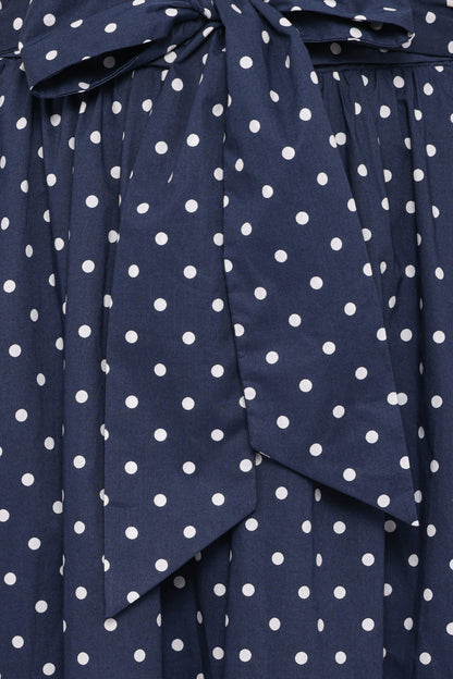 Paula Tie Waist Maxi Skirt - Navy