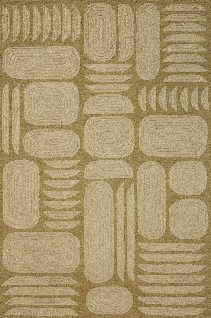 The Rug Corner Brigette Romanek x Loloi Brigette Romanek - Madi Light Olive / Oatmeal Area Rug