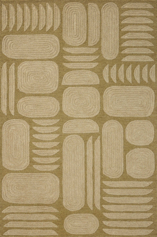 The Rug Corner Brigette Romanek x Loloi Brigette Romanek - Madi Light Olive / Oatmeal Area Rug