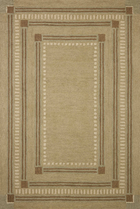 The Rug Corner Chris Loves Julia x Loloi Chris Loves Julia - Alfie Green / Natural Area Rug