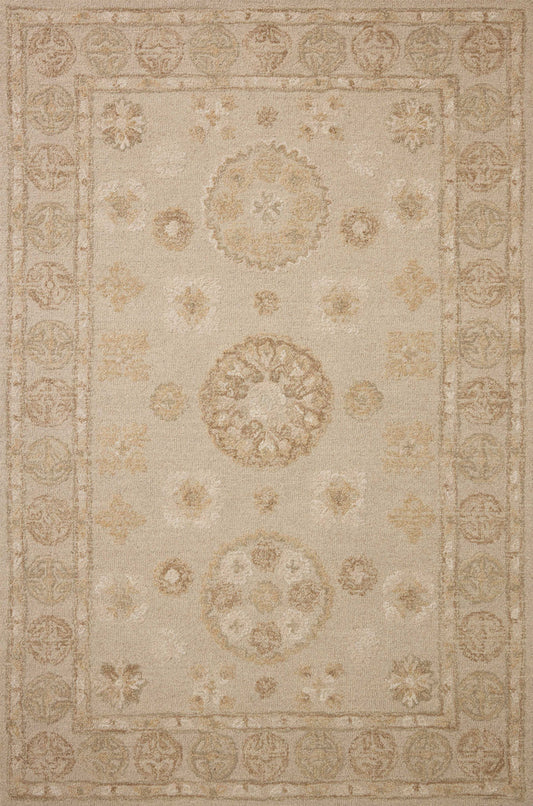 The Rug Corner Chris Loves Julia x Loloi Dorothea Dove / Natural