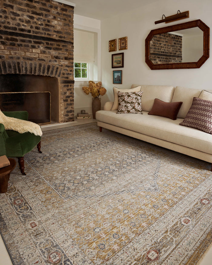 The Rug Corner Chris Loves Julia x Loloi Ida Stone / Gold