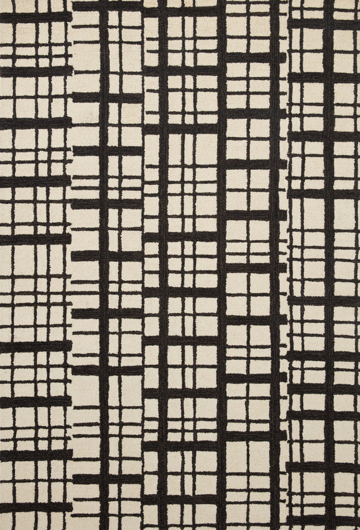 The Rug Corner Chris Loves Julia x Loloi Chris Loves Julia - Polly Black / Ivory Area Rug