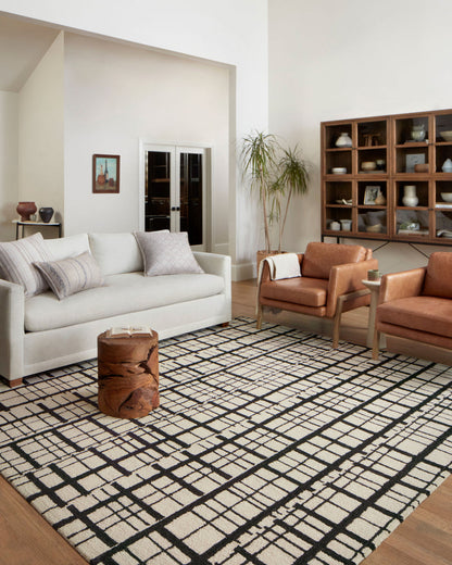 The Rug Corner Chris Loves Julia x Loloi Chris Loves Julia - Polly Black / Ivory Area Rug
