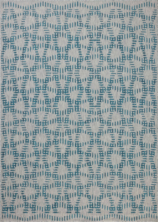 The Rug Corner Loloi II Easton Fog / Teal