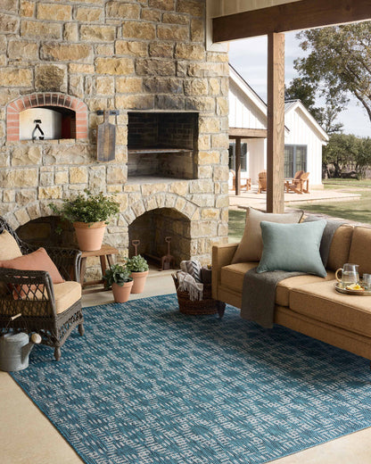 The Rug Corner Loloi II Easton Fog / Teal
