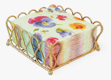 Gold Ribbon Cocktail Napkin Caddy