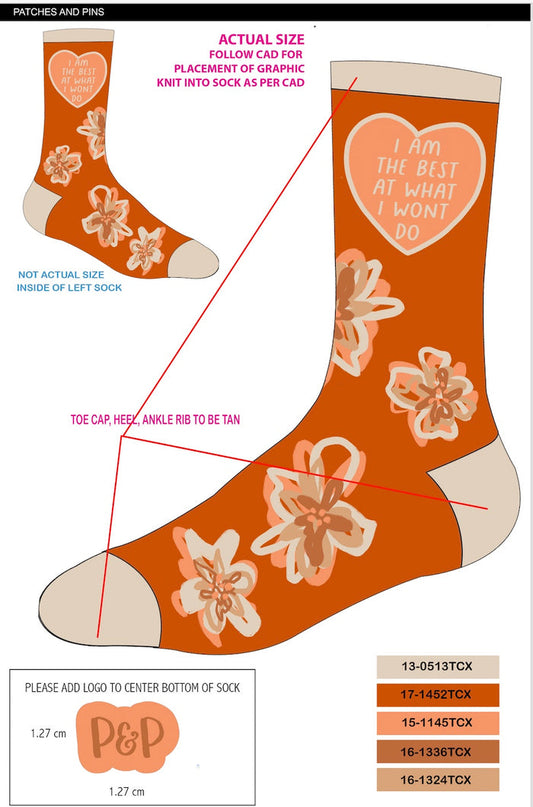 I am Best at What I wont Do Women's Socks