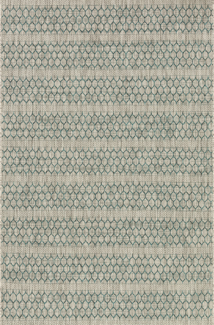 The Rug Corner Loloi Isle Grey / Teal