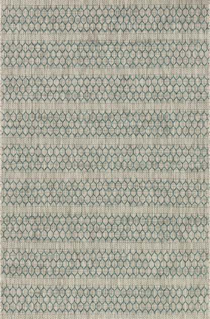 The Rug Corner Loloi Isle Grey / Teal