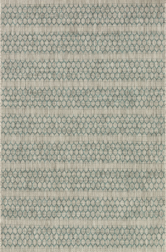 The Rug Corner Loloi Isle Grey / Teal