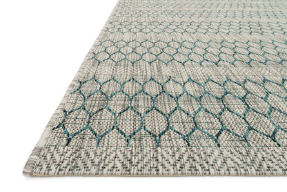The Rug Corner Loloi Isle Grey / Teal