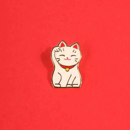 Japanese Lucky Cat Enamel Pin