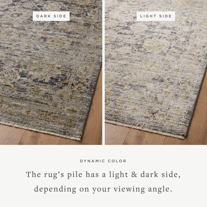 The Rug Corner Jean Stoffer x Loloi Katherine Charcoal / Gold
