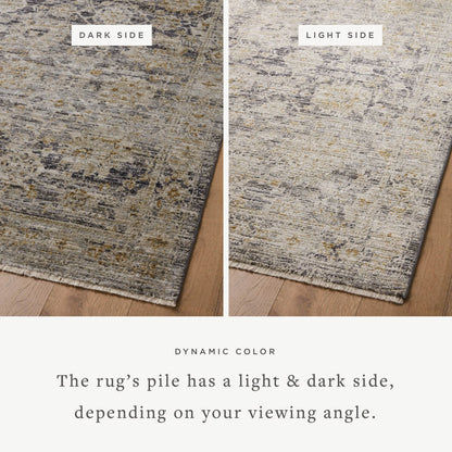 The Rug Corner Jean Stoffer x Loloi Katherine Charcoal / Gold
