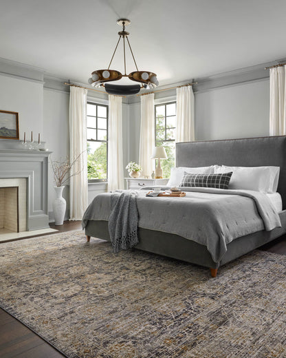The Rug Corner Jean Stoffer x Loloi Katherine Charcoal / Gold