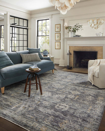 The Rug Corner Jean Stoffer x Loloi Jean Stoffer - Katherine Ink / Jade Area Rug