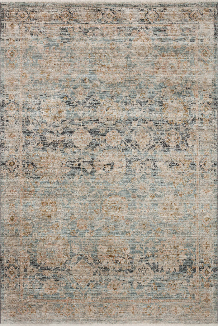The Rug Corner Jean Stoffer x Loloi Jean Stoffer - Katherine Ocean / Coral Area Rug