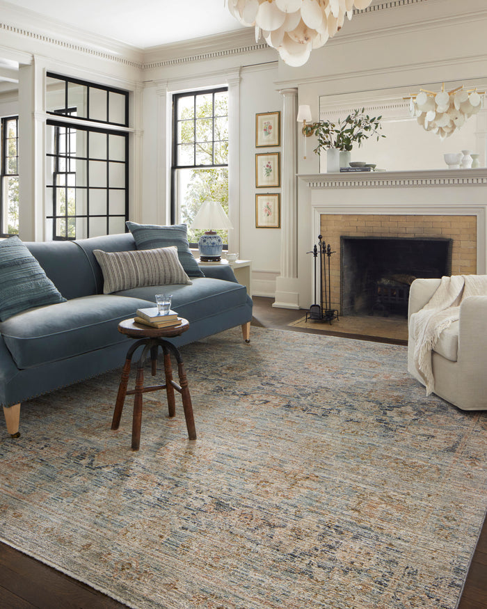 The Rug Corner Jean Stoffer x Loloi Jean Stoffer - Katherine Ocean / Coral Area Rug