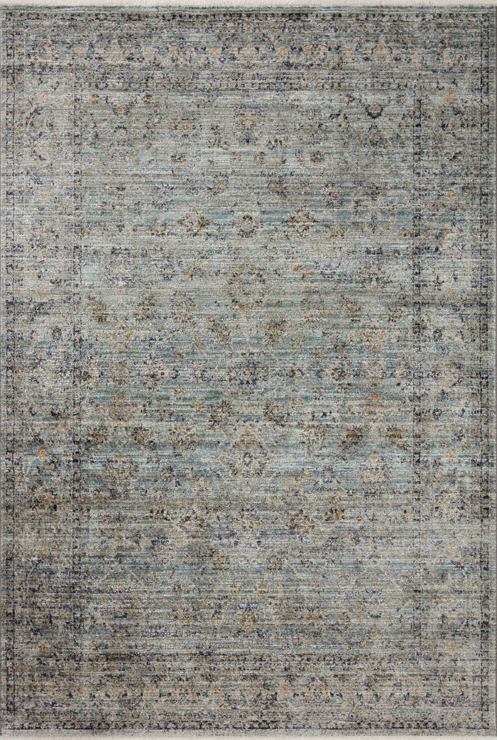 The Rug Corner Jean Stoffer x Loloi Jean Stoffer - Katherine Ocean / Gold Area Rug