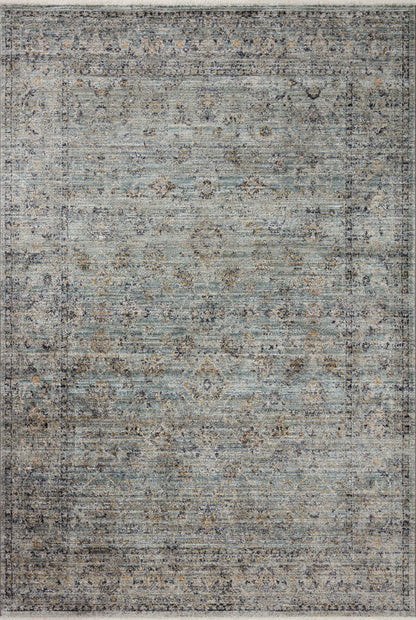 The Rug Corner Jean Stoffer x Loloi Jean Stoffer - Katherine Ocean / Gold Area Rug