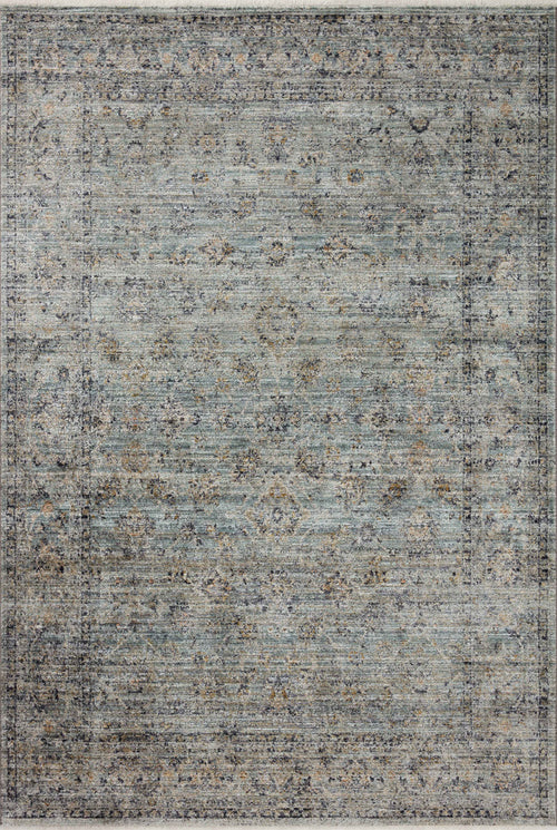 The Rug Corner Jean Stoffer x Loloi Jean Stoffer - Katherine Ocean / Gold Area Rug