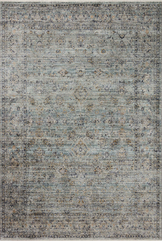 The Rug Corner Jean Stoffer x Loloi Jean Stoffer - Katherine Ocean / Gold Area Rug