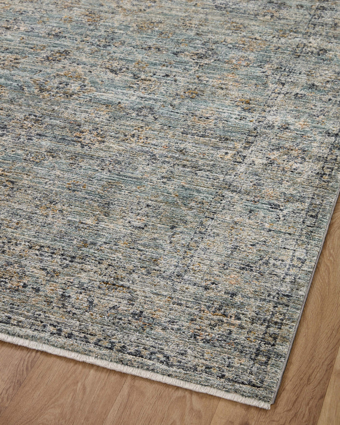 The Rug Corner Jean Stoffer x Loloi Jean Stoffer - Katherine Ocean / Gold Area Rug