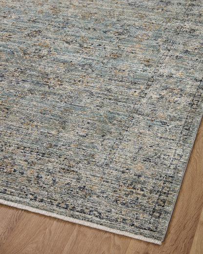 The Rug Corner Jean Stoffer x Loloi Jean Stoffer - Katherine Ocean / Gold Area Rug