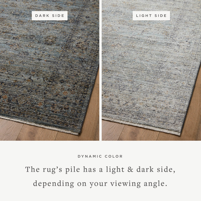 The Rug Corner Jean Stoffer x Loloi Jean Stoffer - Katherine Ocean / Gold Area Rug