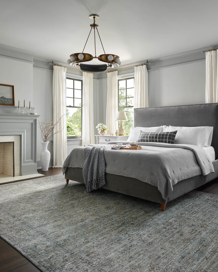 The Rug Corner Jean Stoffer x Loloi Jean Stoffer - Katherine Ocean / Gold Area Rug