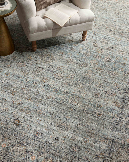 The Rug Corner Jean Stoffer x Loloi Jean Stoffer - Katherine Ocean / Gold Area Rug