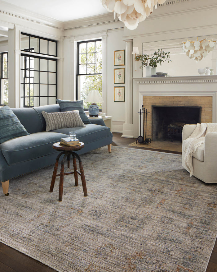 The Rug Corner Jean Stoffer x Loloi Jean Stoffer - Katherine Pebble / Ocean Area Rug