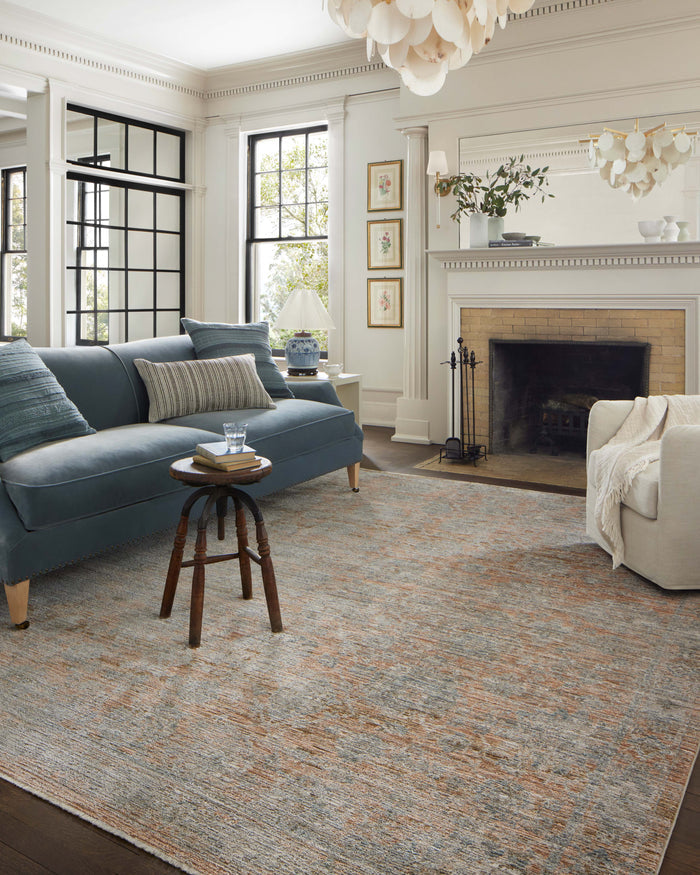 The Rug Corner Jean Stoffer x Loloi Jean Stoffer - Katherine Terracotta / Smoke Area Rug